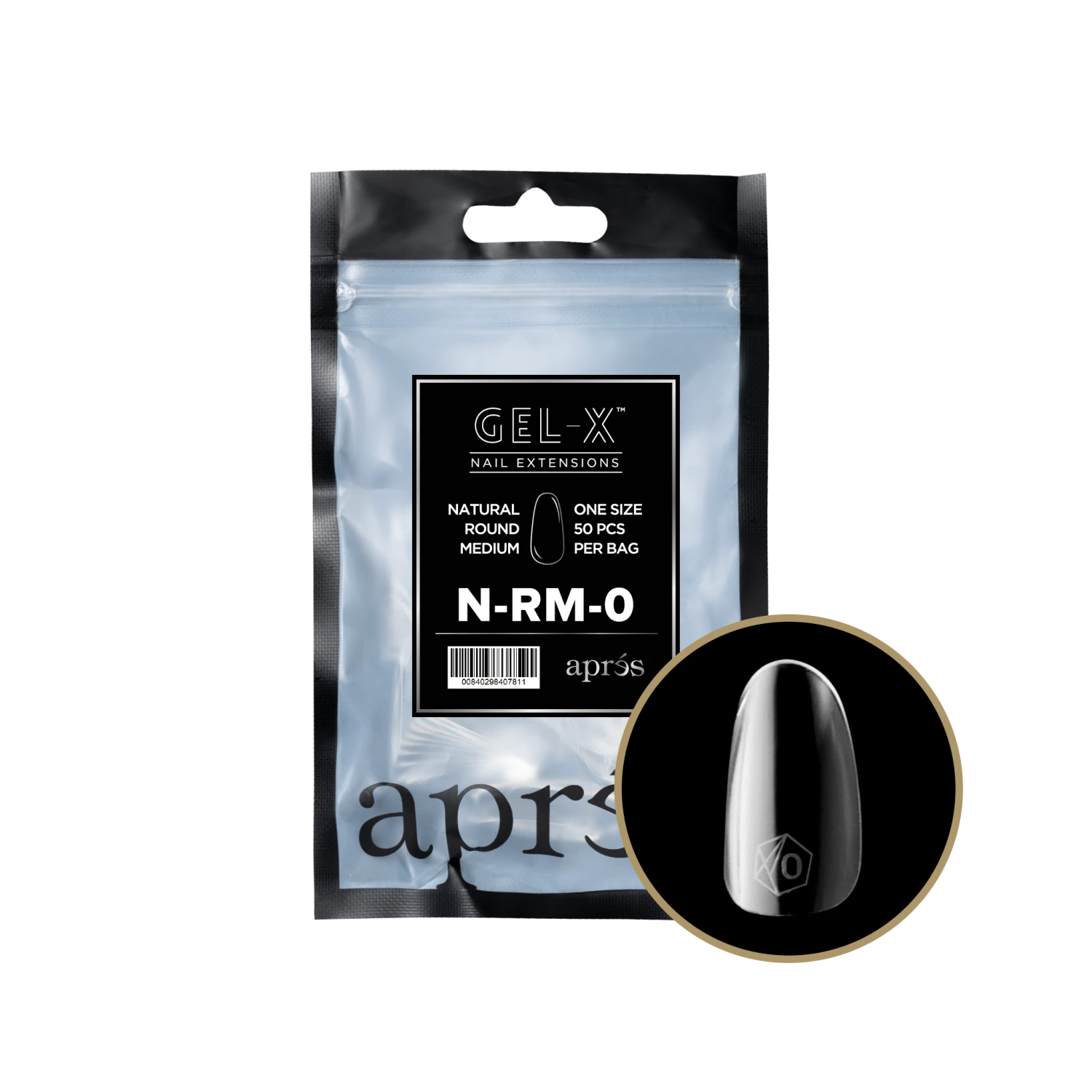 Aprés Gel-X Refill - Natural Round Medium(Nrm2 0) - Image 3