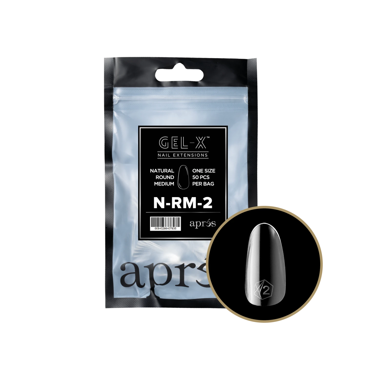 Aprés Gel-X Refill - Natural Round Medium(Nrm2 0) - Image 5