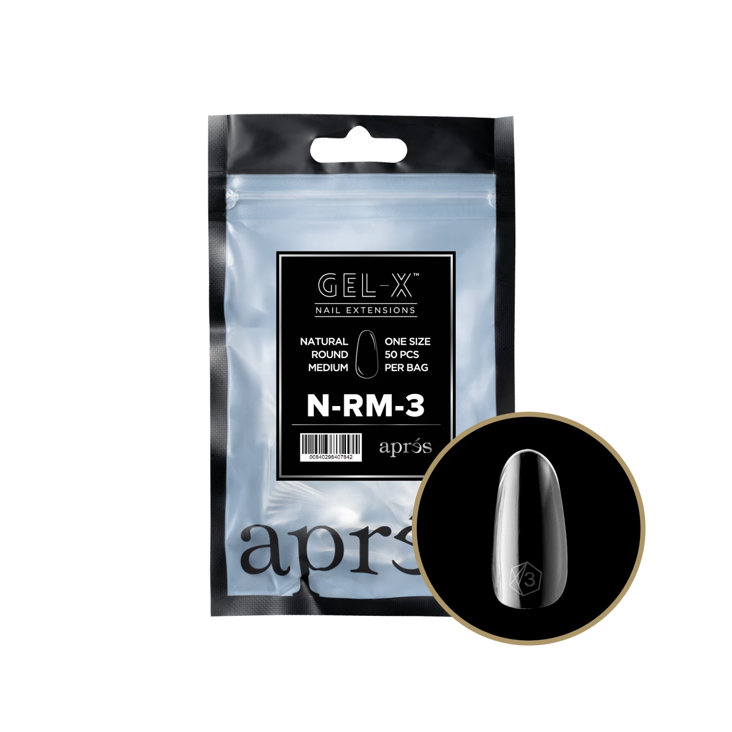 Aprés Gel-X Refill - Natural Round Medium(Nrm2 0) - Image 20