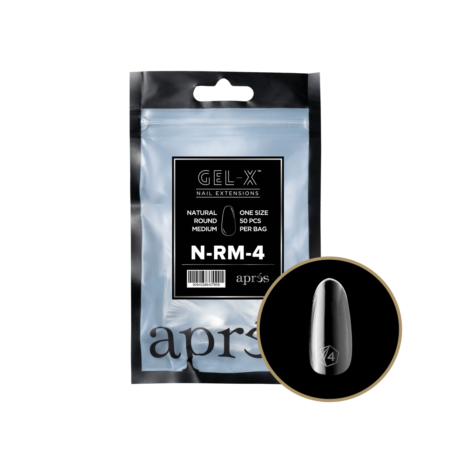 Aprés Gel-X Refill - Natural Round Medium(Nrm2 0) - Image 7