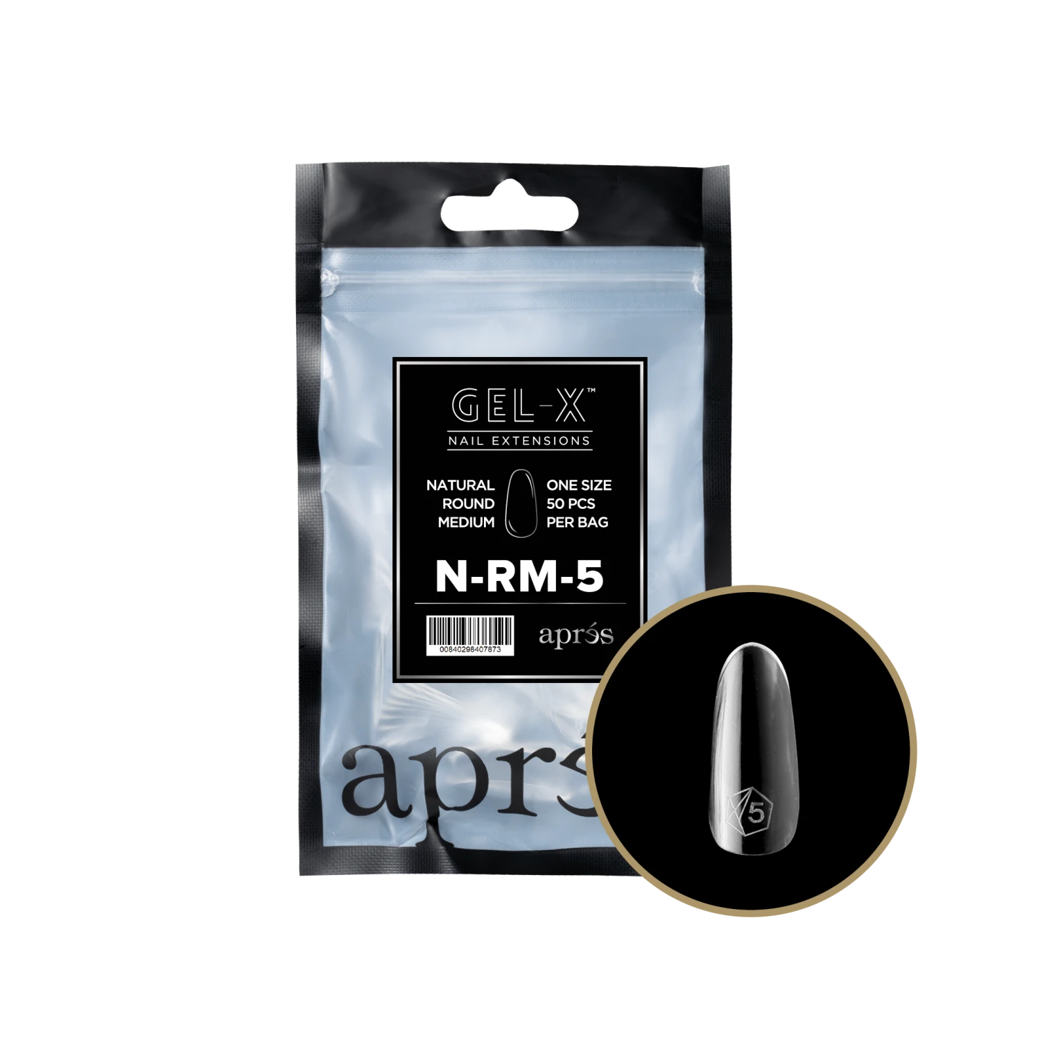 Aprés Gel-X Refill - Natural Round Medium(Nrm2 0) - Image 9