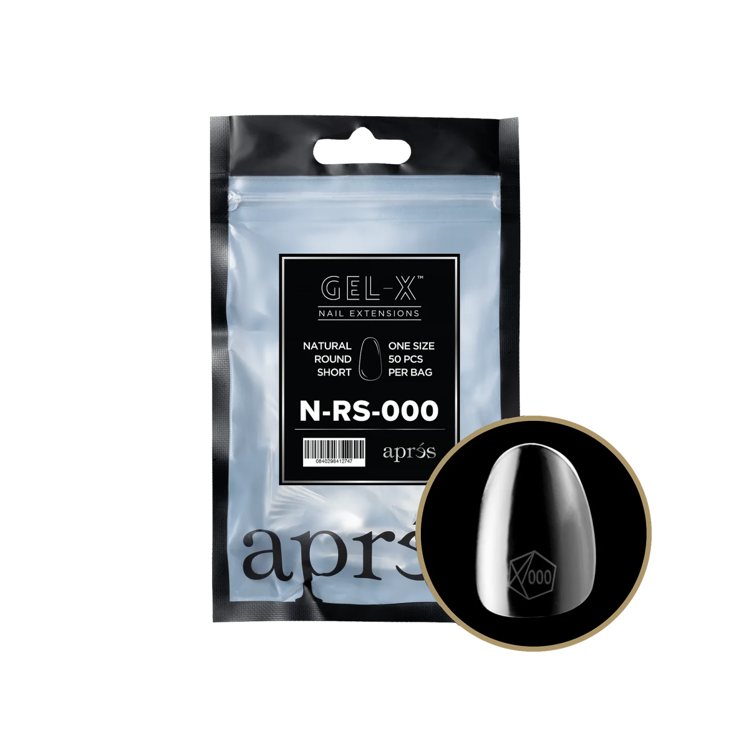Aprés Gel-X Refill - Natural Round Short(Nrs2 0)