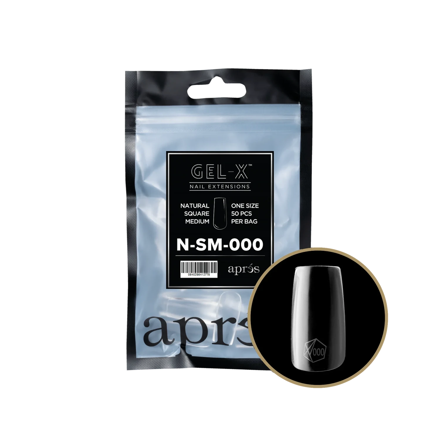 Aprés Gel-X Refill - Natural Square Medium(Nsm2 0)