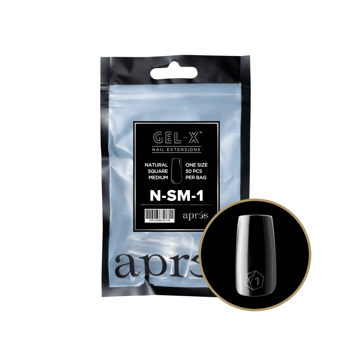 Aprés Gel-X Refill - Natural Square Medium(Nsm2 0) - Image 4