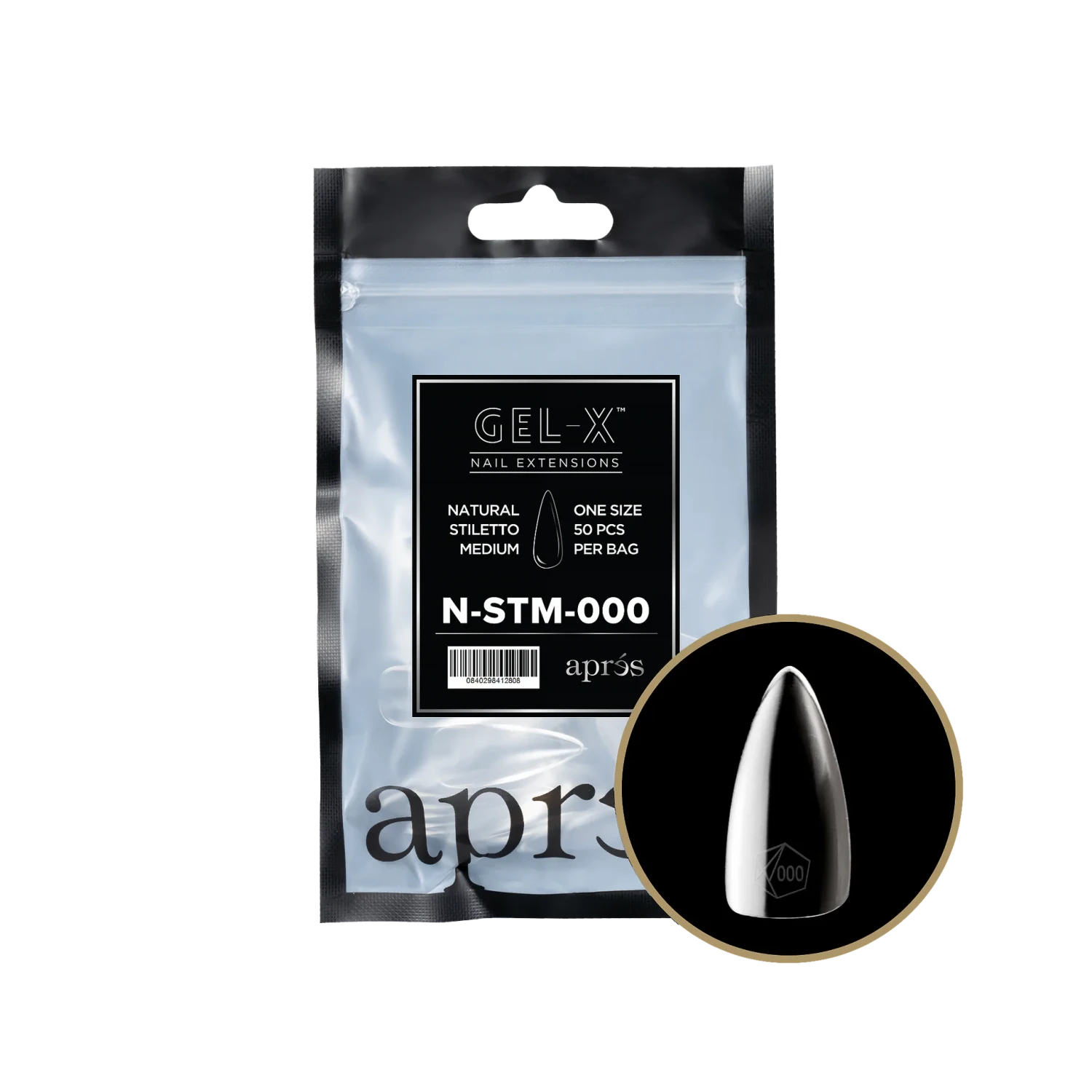 Aprés Gel-X Refill - Natural Stiletto Medium(Nstm2 0)