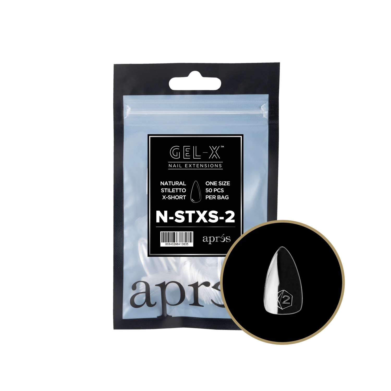 Aprés Gel-X Refill - Natural Stiletto Extra Short(Nstxs2 0) - Image 18