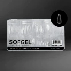 Sofgel XII Standard Coffin Long(Softips Full Cover Nail Tips Standard Coffin Long)