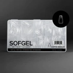 Sofgel XII Standard Coffin Medium(Softips Full Cover Nail Tips Standard Coffin Medium)