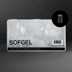 Sofgel XII Standard Square Medium(Softips Full Cover Nail Tips Standard Square Medium)