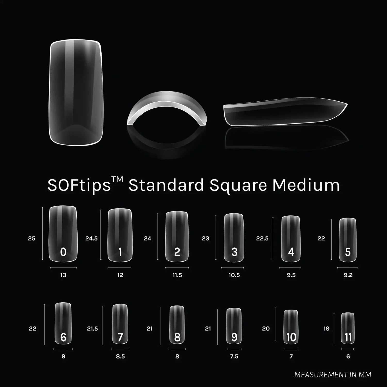 Sofgel XII Standard Square Medium(Softips Full Cover Nail Tips Standard Square Medium) - Image 2