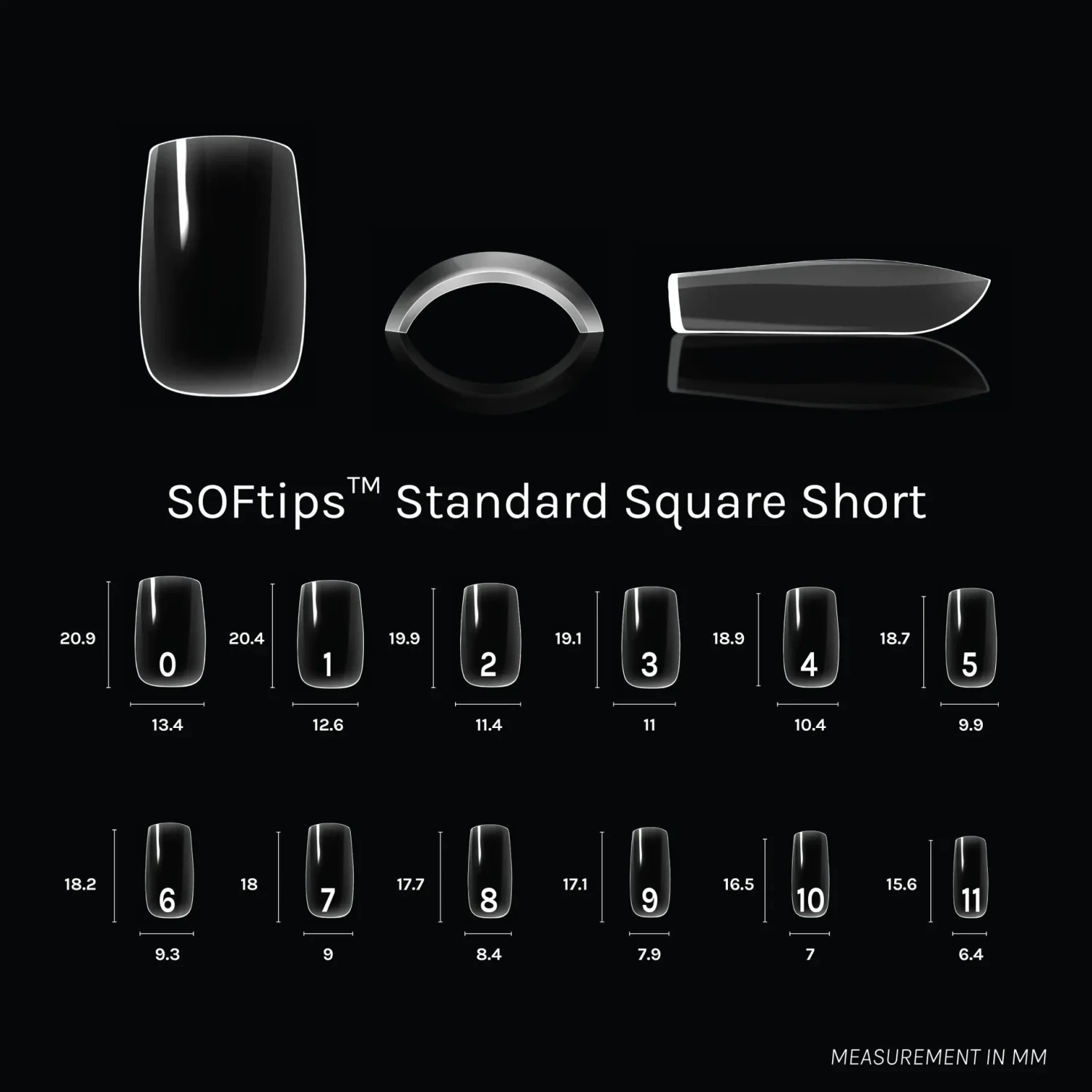 Sofgel XII Standard Square Short(Softips Full Cover Nail Tips Standard Square Short) - Image 2