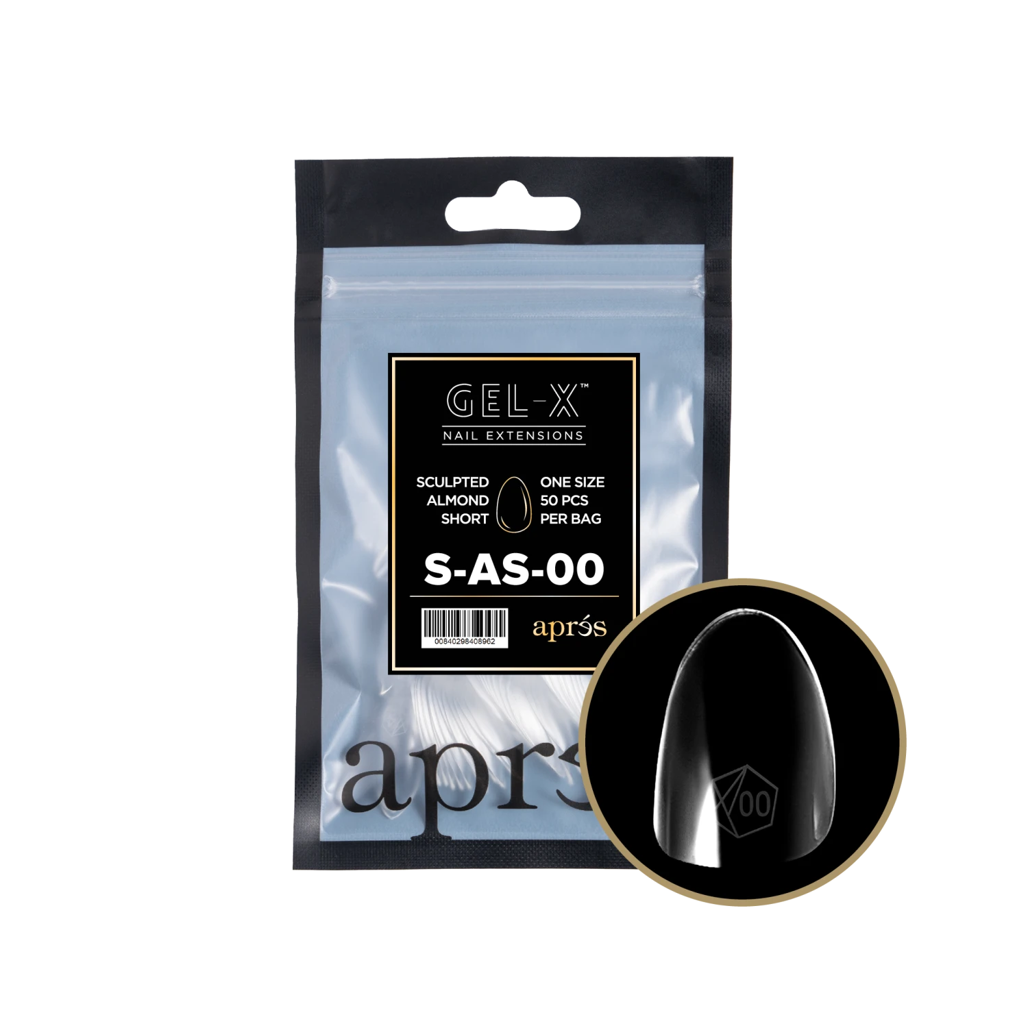 Aprés Gel-X Refill - Sculpted Almond Short(Sas2 0)